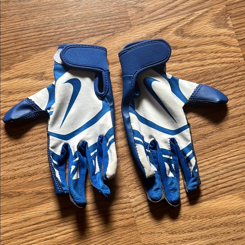 Nike Blue and White Sports Gloves